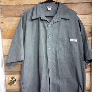 Vintage 90s California Body Wear Heavy Cotton Gray Button Front Shirt Streetwear
